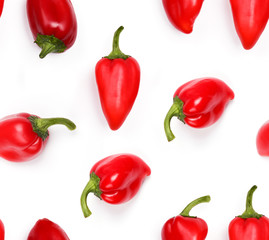 seamless  pattern of red peppers