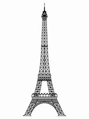 illustration of an eiffel tower , vector draw