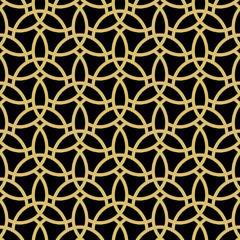 Seamless vector golden ornament. Modern background. Geometric modern pattern