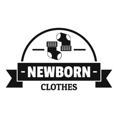 Newborn clothes logo, simple black style