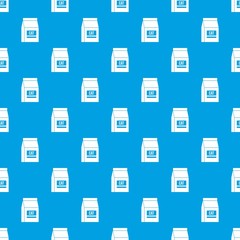 Cat food bag pattern seamless blue