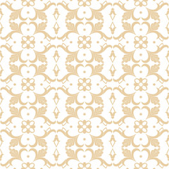 Baroque floral pattern vector seamless. Victorian royal background texture. Damask luxury flower ornament design for wallpaper, textile, fabric, backdrop, carpet.
