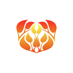 Fire flame logo template.