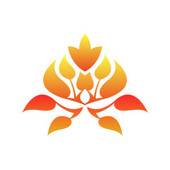 Fire flame logo template.