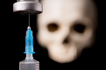 medical vials and syringe
