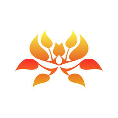 Fire flame logo template.