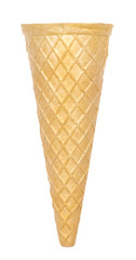 Sweet wafer cone isolated on white background