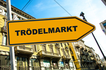 Obraz premium Schild 285 - Trödelmarkt
