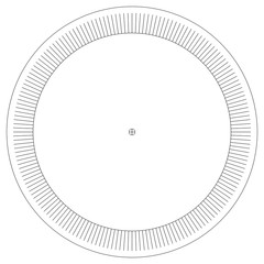 blank protractor - Actual Size Graduation isolated on background vector ilustration
 - obrazy, fototapety, plakaty
