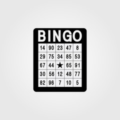 Bingo. Single flat icon on white background.