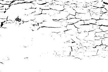 Distressed halftone grunge black and white vector texture -old wood bark texture background with cracks for creation abstract vintage design effect with noise and grain