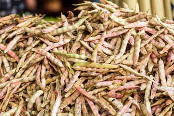 Canberry beans (aka rosecoco bean) for sale at a market in Funchal on Madeira