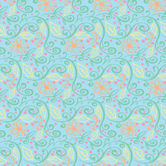 Seamless ornamental elements pattern