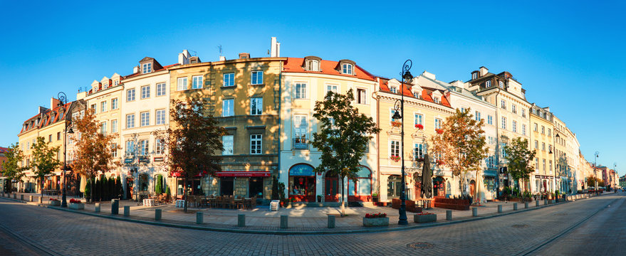 Warsaw, Poland, 20,August 2016 ; Krakowskie Przedmiescie street , part of the Royal Route in the city of Warsaw, Poland.
