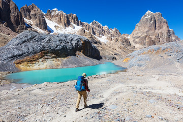 Naklejka premium Hike in Peru