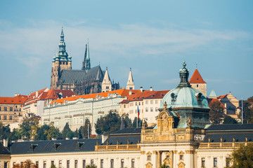 Historical center of Prague with castle, Hradcany, Czech Republic