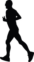 runner silhouette. run vector