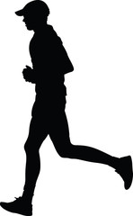runner silhouette. run vector