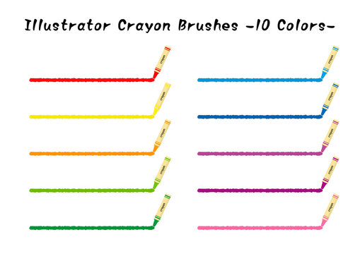 クレヨンのブラシ素材 Stock ベクター Adobe Stock