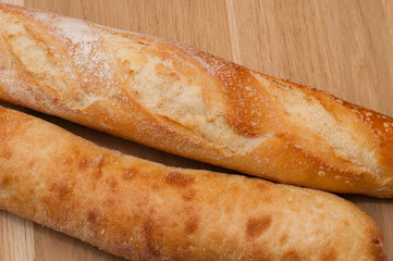 golden crust of French loaf
