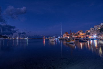 Marina di Castellammare del Golfo al calar della sera, Sicilia	
