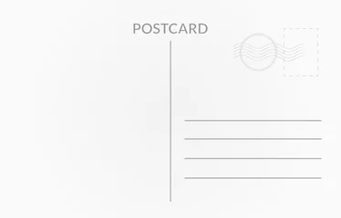 Fotobehang Travel card design. Vector white postcard illustration © o_a