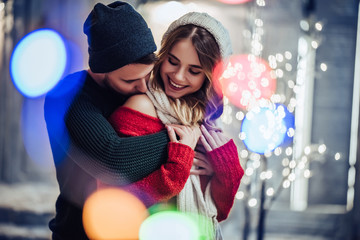 Couple outdoor in winter