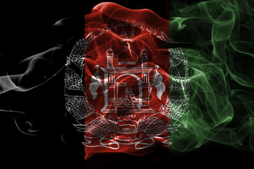 Afghanistan smoke flag