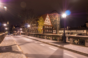 Maxbrücke in der Nacht,Nürnberg