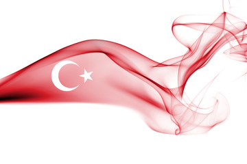Turkey flag smoke