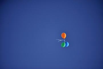 Balloons in the air, freedom.