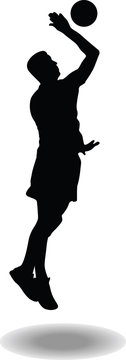 volleyball man player silhouette