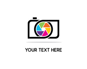 camera lens logo design