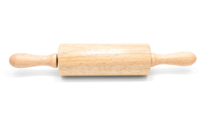 Rolling pin isolated on white background.