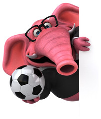 Pink elephant - 3D Illustration