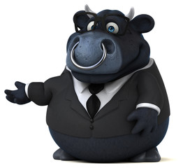 Naklejka premium Fun bull - 3D Illustration
