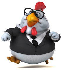 Fun chicken - 3D Illustration