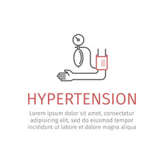 Hypertension line icon