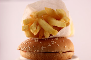fast food with fries