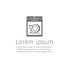Dishwasher flat icon