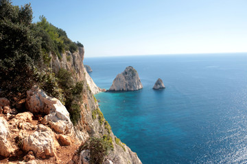 The best views of the Big and Small Mizithra island of Zakynthos, Greece
