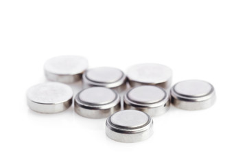 Lithium batteries isolated on white