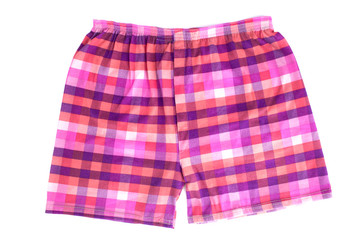 Men's boxer shorts isolated on white background.