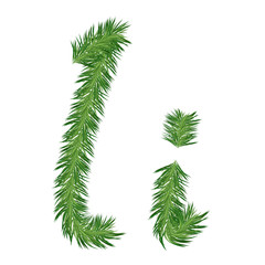 Pine or Fir Tree Letter i