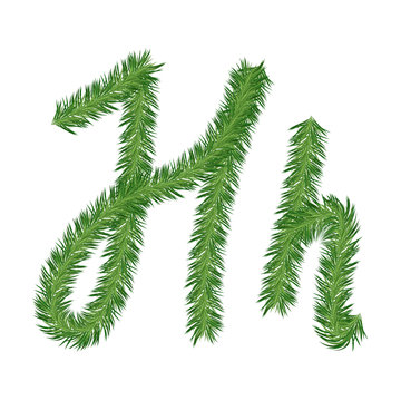 Pine or Fir Tree Letter h