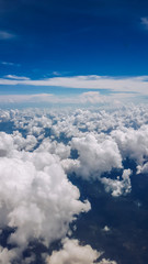 Beautiful group of cloud with blue sky in Vertical view
