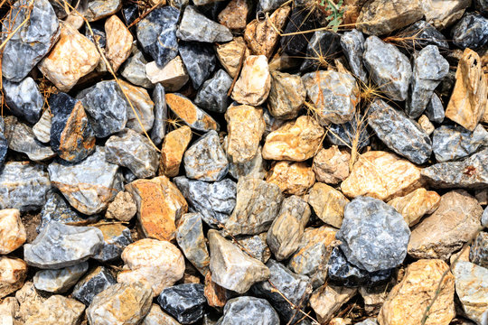 Gravel stones small and big