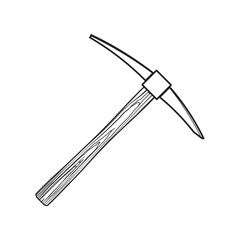 vector pick mining tool illustration.