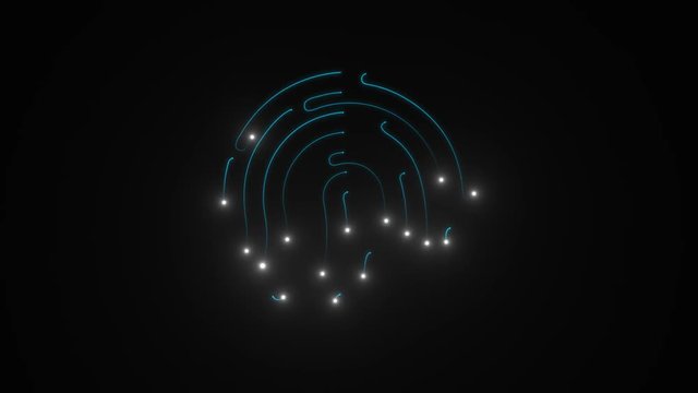 Touch id element. Loop. PNG + Alpha channel.