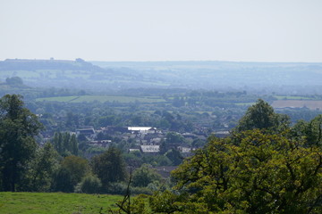 Obraz premium view over english countryside warwickshire uk